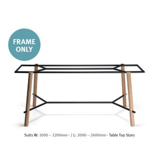 IDEO Meeting Table Frame rectangle L Oak Legs