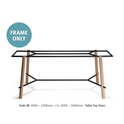 IDEO Meeting Table Frame rectangle L Oak Legs