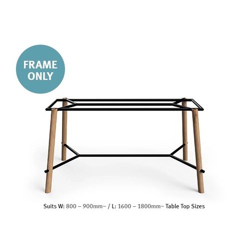 IDEO Meeting Table Frame rectangle M Oak Legs