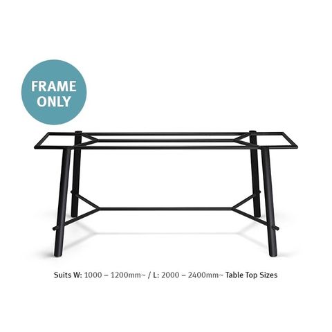 IDEO Meeting Table Frame rectangle L Steel Legs