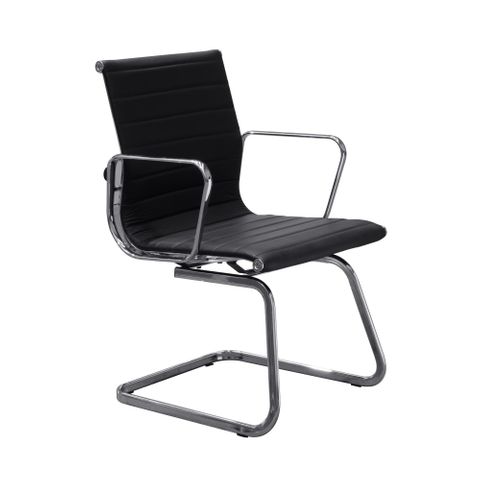 Aero Visitor Chair Cantilever Base Leather  110kg