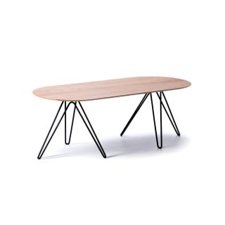 Sena Table 1200x500mm H405mm Black w solid Oak Top