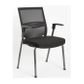 Orion Visitor Chairs, Arms. Black Mesh & Seat Fabric 110kg