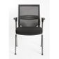 Orion Visitor Chairs, Arms. Black Mesh & Seat Fabric 110kg