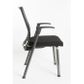 Orion Visitor Chairs, Arms. Black Mesh & Seat Fabric 110kg