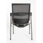 Orion Visitor Chairs, Arms. Black Mesh & Seat Fabric 110kg
