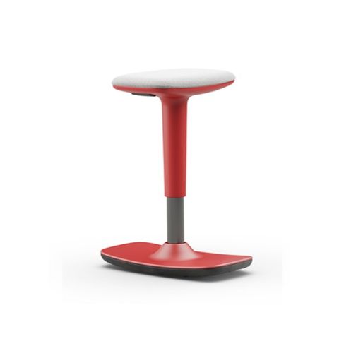 Leo Perching Stool Red w/upholstered Seat 120kg F1