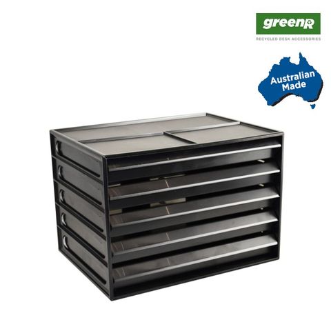 greenR A4 Doc Cabinet Landscape - Recycled Black