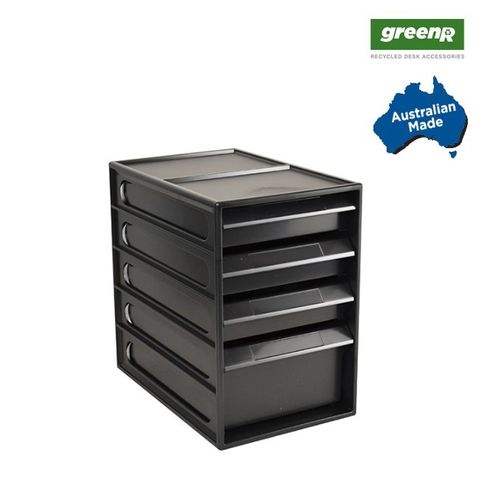 greenR 4 Drawer Office Org Cabinet - recycled Black