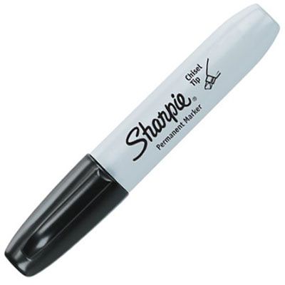 Sharpie Permanent Marker Chisel Tip Black per marker