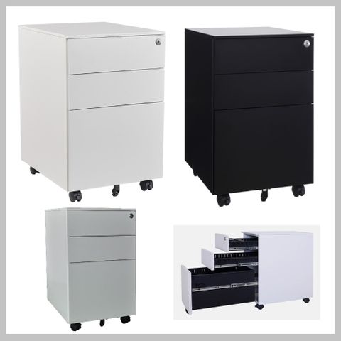 Mobile Pedestal Metal - AME Standard Range - W390xH600xD500mm - Imported