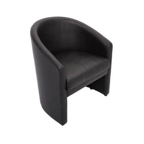 Space Tub Chair Single Seat Black PU 120 kg