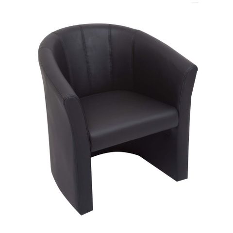 Space Executive Tub Chair  Black PU 120 kg