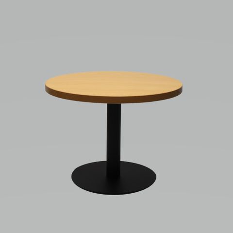 Coffee Table  Diam600mm Disc Base 400mm Black Boxed