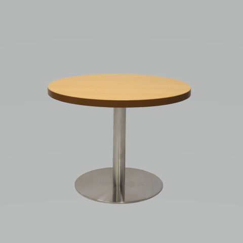 Coffee Table  Diam600mm Disc Base 400mm SS Boxed