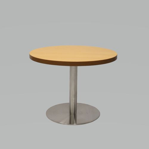 Coffee Table  Diam600mm Disc Base 400mm SS Boxed