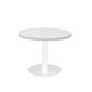 Coffee Table  Diam600mm Disc Base 400mm White Boxed