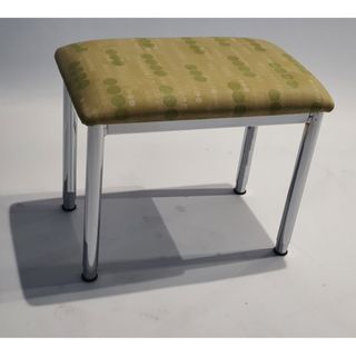 Hootham Footstool Chrome upholstered