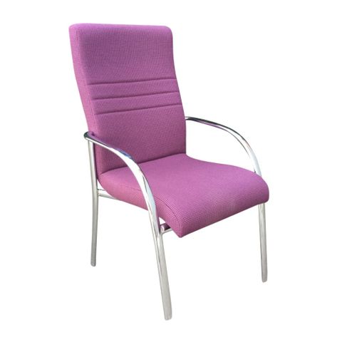 Alexis Visitor Chair Arms Chrome Fr Laine Silk Vinyl 200kg