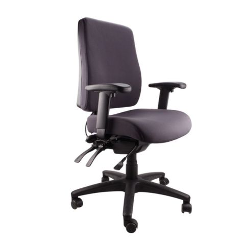 Ergo Air Chair Adj Arms SS 160kg Charcoal