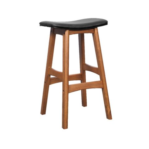 Gangnam Timber Fr Stool with PU seat 140kg