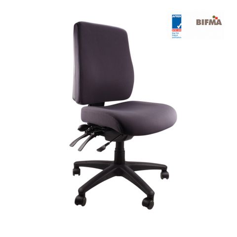Ergo Air Chair No Arms SS Charcoal 160kg