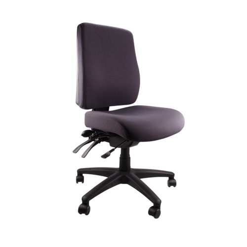Ergo Air Chair No Arms SS Charcoal 160kg