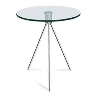 Kiepie Coffee Table 500mm dia Glass/ Chrome Feet