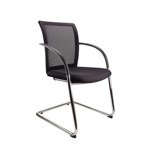 Secondhand Galaxy Vis Chair Mesh Back Chrome Cantilever