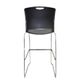 Hunter Stool H755mm White or Black PP Chr Sled 110kg