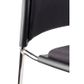 Eve Visitor Chair No Arm Chrome Sled,  Black Fabric 110kg