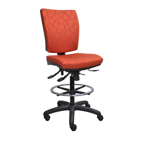 Ridge High Back Drafting Chair 120kg Fabric 2