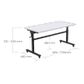 Axis Height Adjustable Flip Table 1800 x 750mm White Top