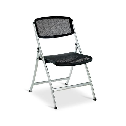 Mitylite Mesh One Folding Chair Silver Frame with Black Mesh Capacity 453kg