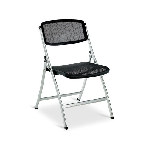 Mitylite Mesh One Folding Chair  Silver Fr/Black Mesh 453kg