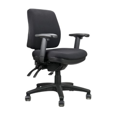 Ergo Midi Chair Small Seat Adj Arms SS 160kg Black