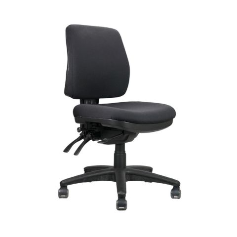 Ergo Midi MB Chair Small Seat No Arms SS 160kg Black