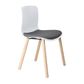 Acti Visitor Chair Beech Timber 4leg frame Plastic Shell Seat Pad 130kg