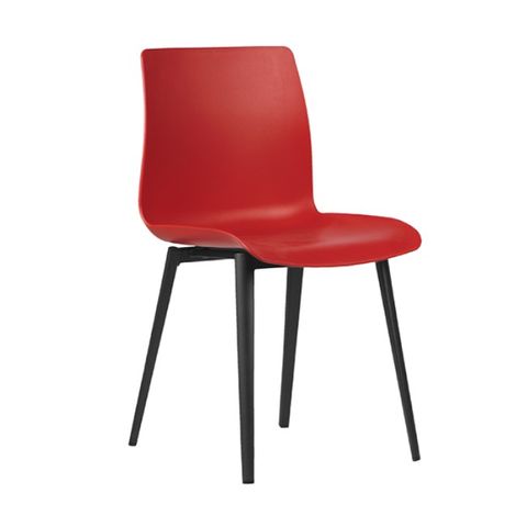 Pod Visitor Chair Plastic Shell 4 Metal Legs 120kg