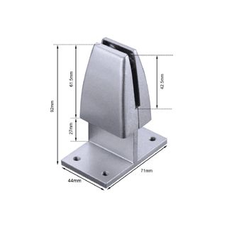 Hush Screen Bracket Divided-Mount for 25mm tops Silver