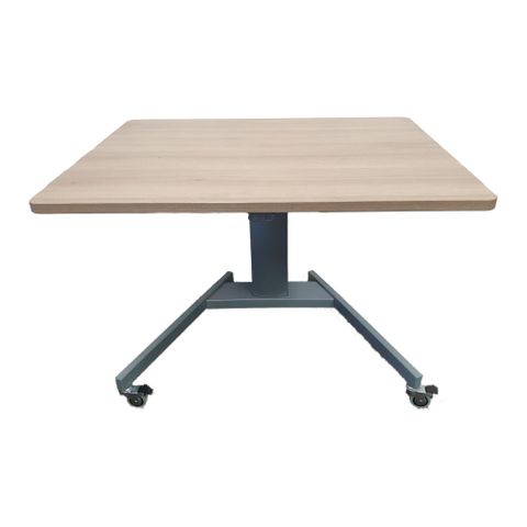 DM19 Mobile Height Adjustable Desk, Battery Pack, Top with Radius Corners