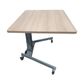 DM19 Mobile Height Adjustable Desk, Battery Pack, Top with Radius Corners