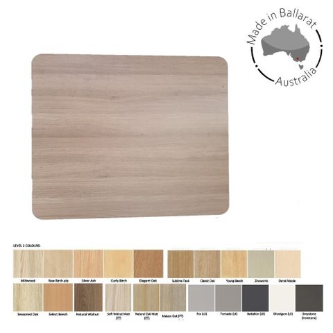 Rectangular Tops with Radius Corners -25mm - Melamine - Price Level 2