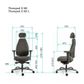 Therapod X HB w/Headrest with Arms Sync Grey Wool 135kg