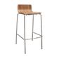 Carla LB Stool H650mm Timber Seat, 4Leg Chr 100kg