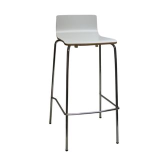 Carla LB Stool H650mm Timber Seat, 4Leg Chr 100kg