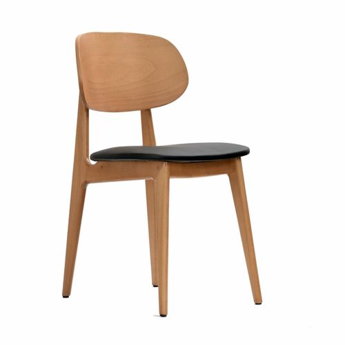 Ban Timber Chair with Vinyl Seat 150kg Trojan Oak