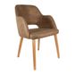 Sorbet Chair with Arms Timber Legs 150kg Suede