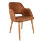 Sorbet Chair with Arms Timber Legs 150kg Suede