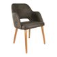 Sorbet Chair with Arms Timber Legs 150kg Suede